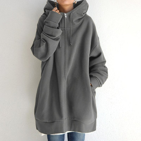 Cozy oversized winter pullover hoodie - Cassandra