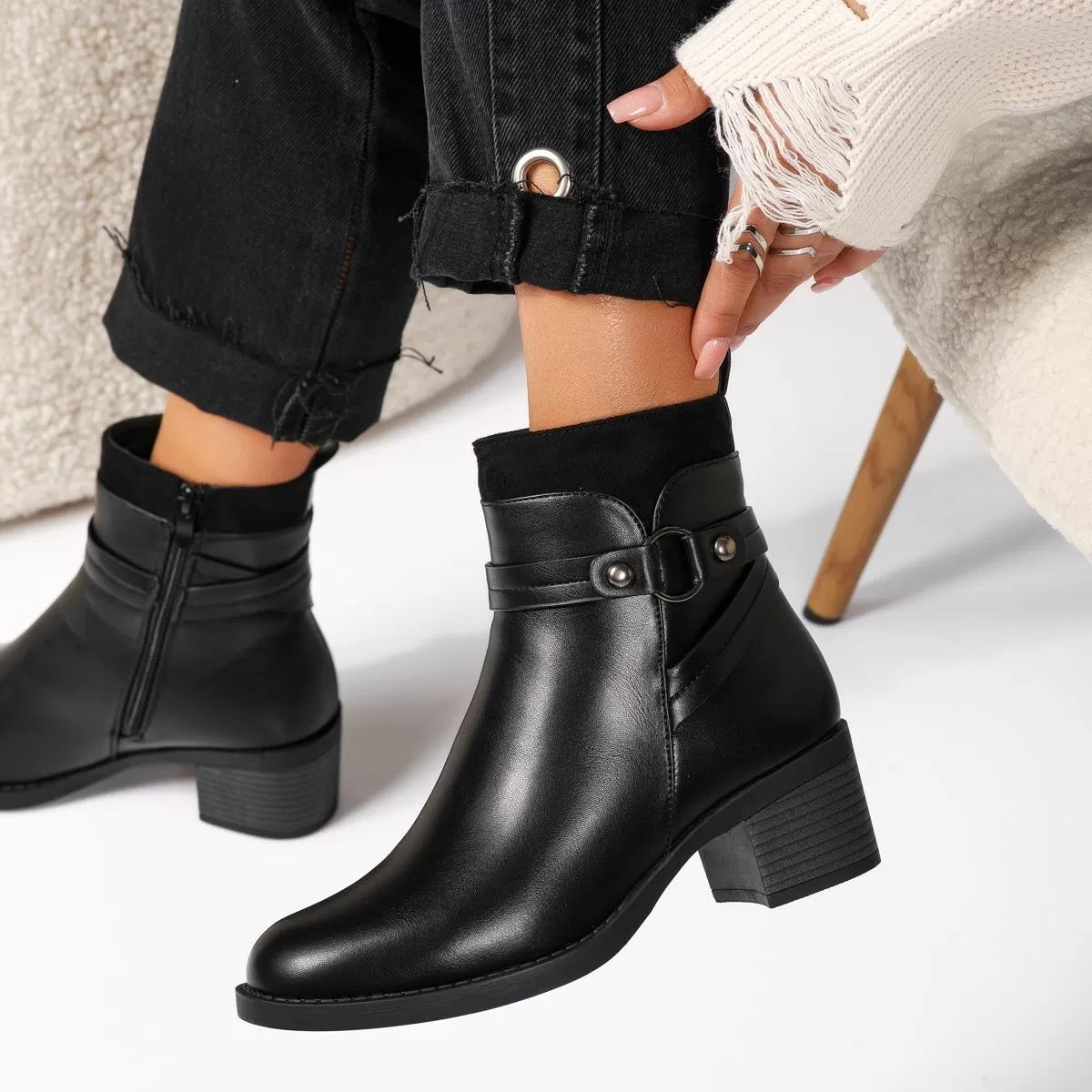 Ferda - Stylish Leather Ankle Boots