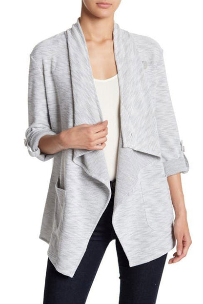 Faelina | Stylish knitted jacket with drape front