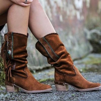 Mid-length Boots with Fringes | Medina Boots