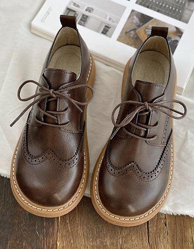 Helene Shoes | Wide Brogue Style Oxford Shoes