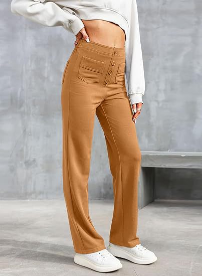 Luus | Stylish high-waisted elastic casual pants