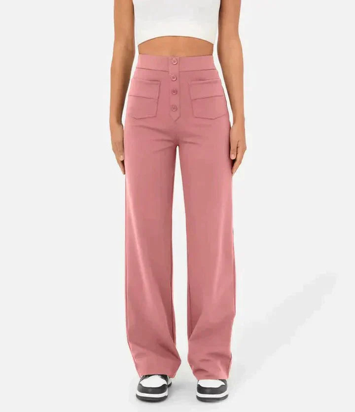 Amabel - High-waisted pants with stretch