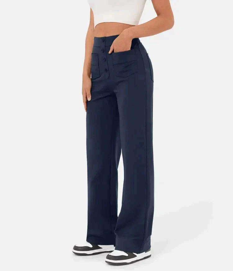 Amabel - High-waisted pants with stretch