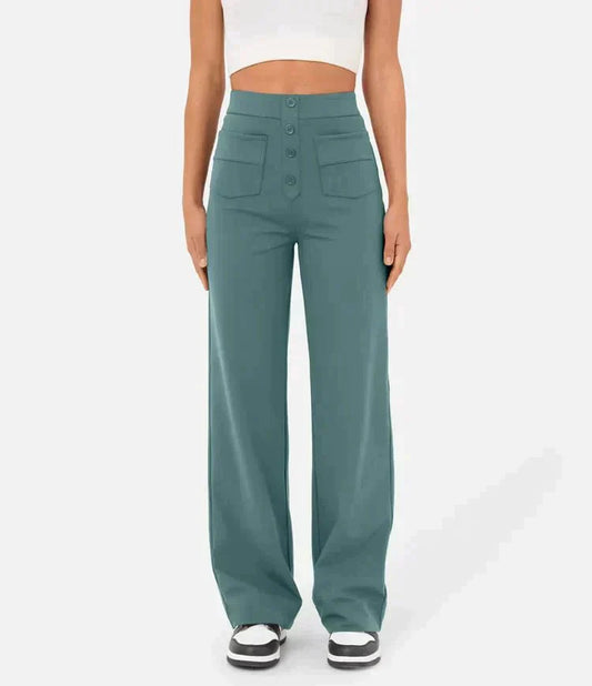 Luus | Stylish high-waisted elastic casual pants