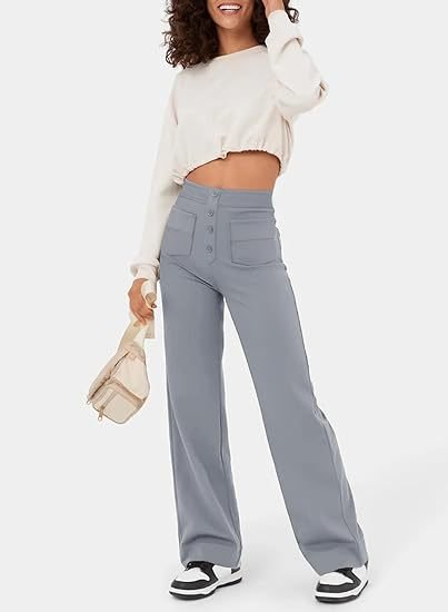 Luus | Stylish high-waisted elastic casual pants