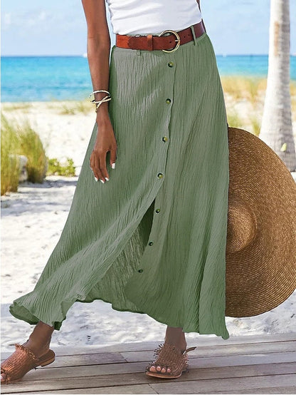 Elegant long linen skirt for women - Zelda