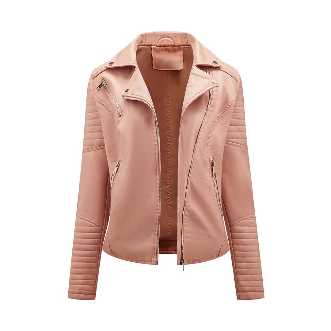 Elegant leather jacket - Norie