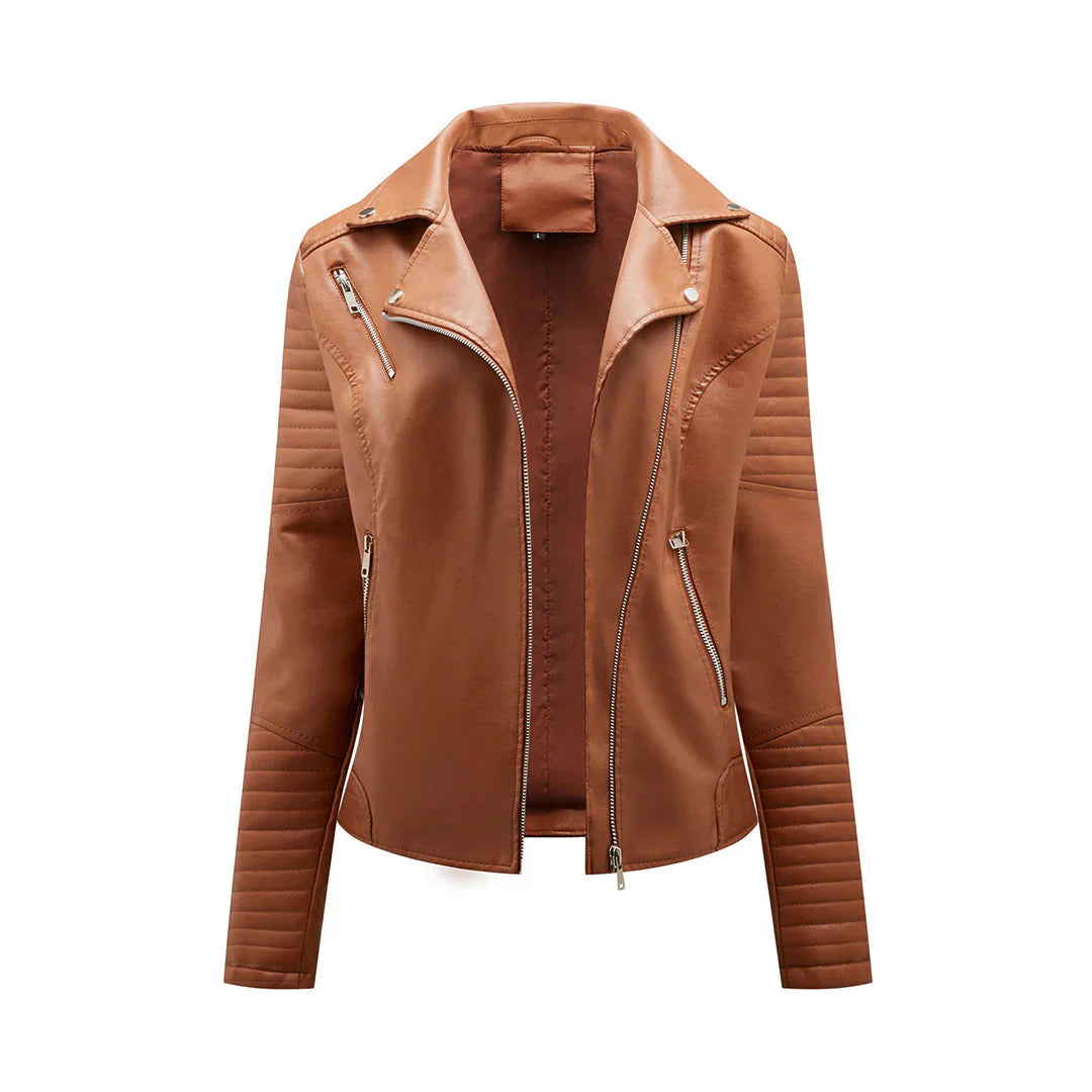 Elegant leather jacket - Norie