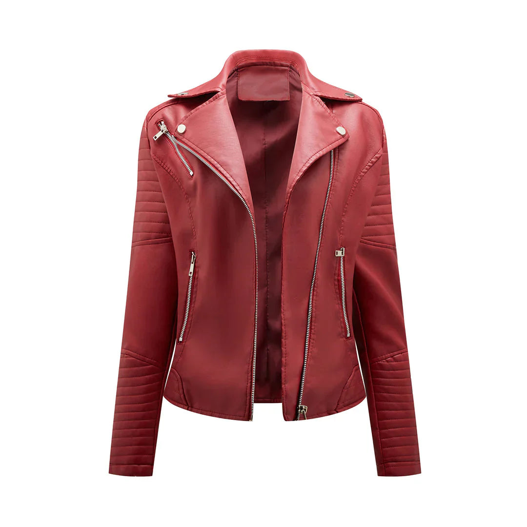 Elegant leather jacket - Norie