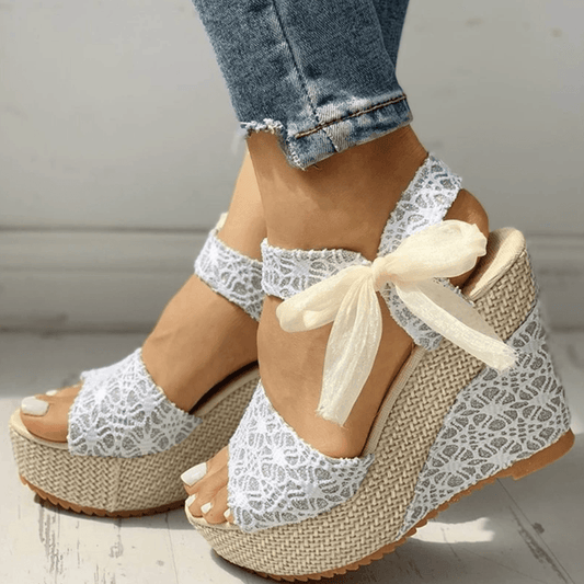 Jaleesa Sandals | Elegant Summer Sandals with High Wedge Heel