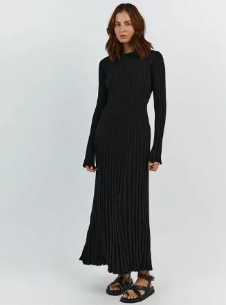 Amanda - Long knit dress for ladies