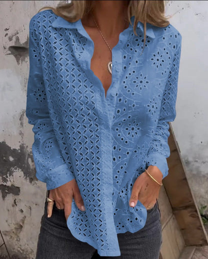 Shanaya Blouse | Long Sleeve V-Neck Blouse