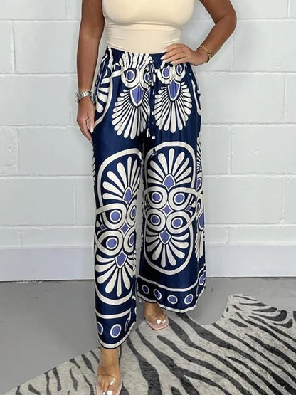 Casual Printed Satin Trousers - New Style - Loose Fit - Comfortable and Breathable - Spring/Summer/Fall