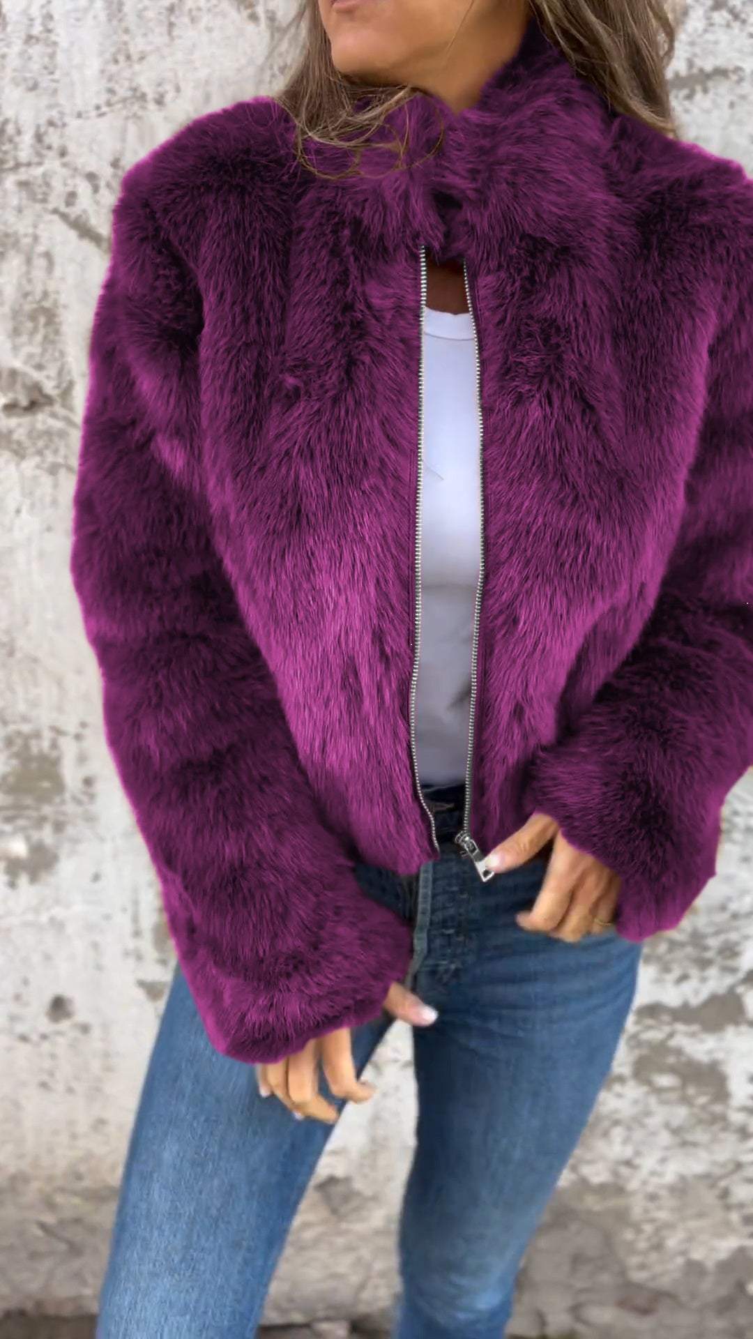 Faux fur jacket - Suus