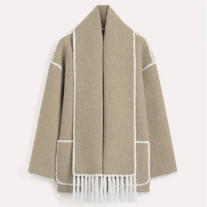 Ysa - Chic Statement Winter Coat With String Detail