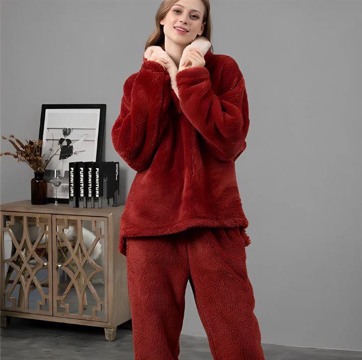 Jess-Mode | Comfortable Fluffy Pyjama Set - Ideal For The Winter