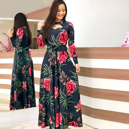 Bronwyn | Elegant floral maxi dress for fall