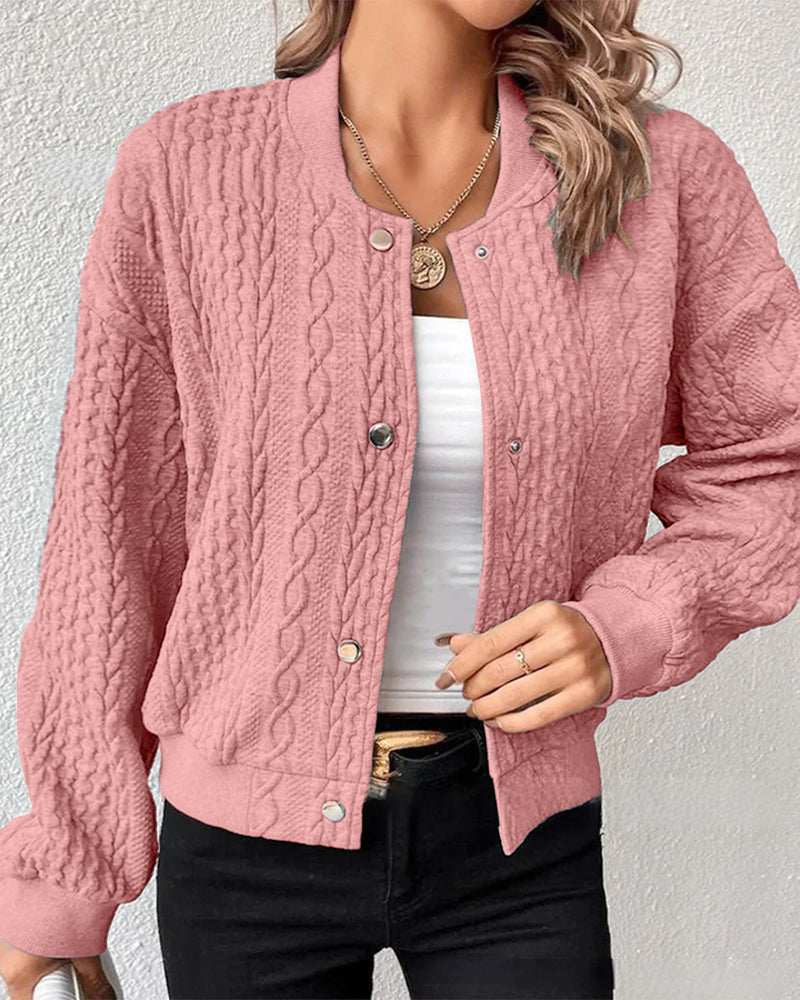 Xanthe - Chic Cardigan in Textured Fabric