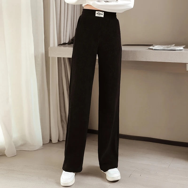 Christa - Wide corduroy pants for women