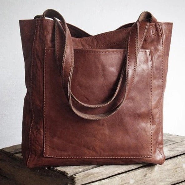 Veda™ - Large leather tote bag