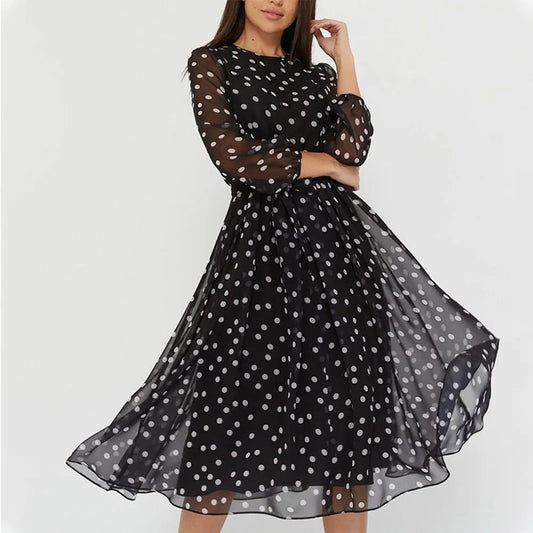 Marilyn - Dress with polka dots for ladies.