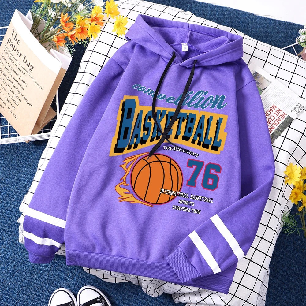 Caitlin - Printed Basketball Hoodie For Women