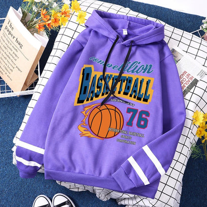 Caitlin - Printed Basketball Hoodie For Women