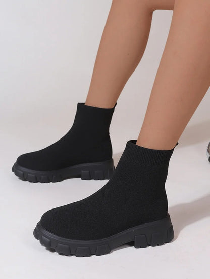 Quinn Boots | Trendy Sock Boots with Platform Sole