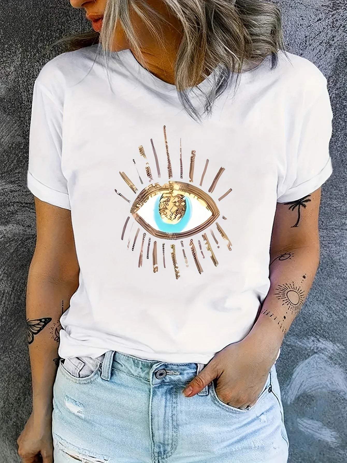 Casual T-shirt Ladies - Graphic Print - Comfortable - Perfect for Every Day