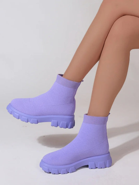 Quinn Boots | Trendy Sock Boots with Platform Sole