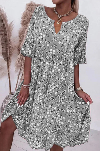 Edith - summer dresses with floral print