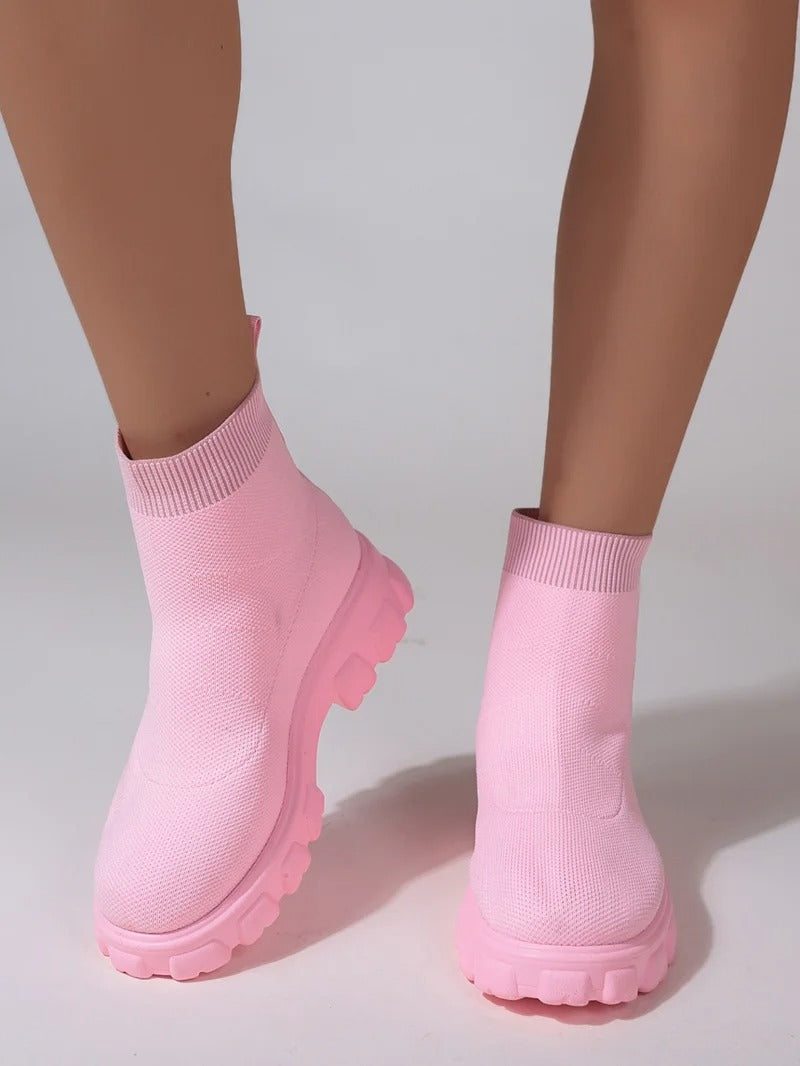 Quinn Boots | Trendy Sock Boots with Platform Sole