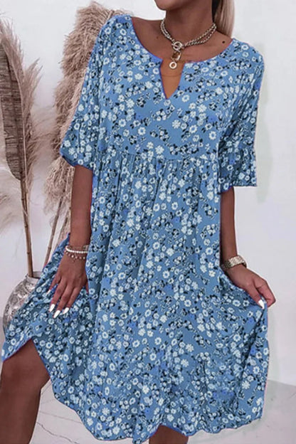 Edith - summer dresses with floral print