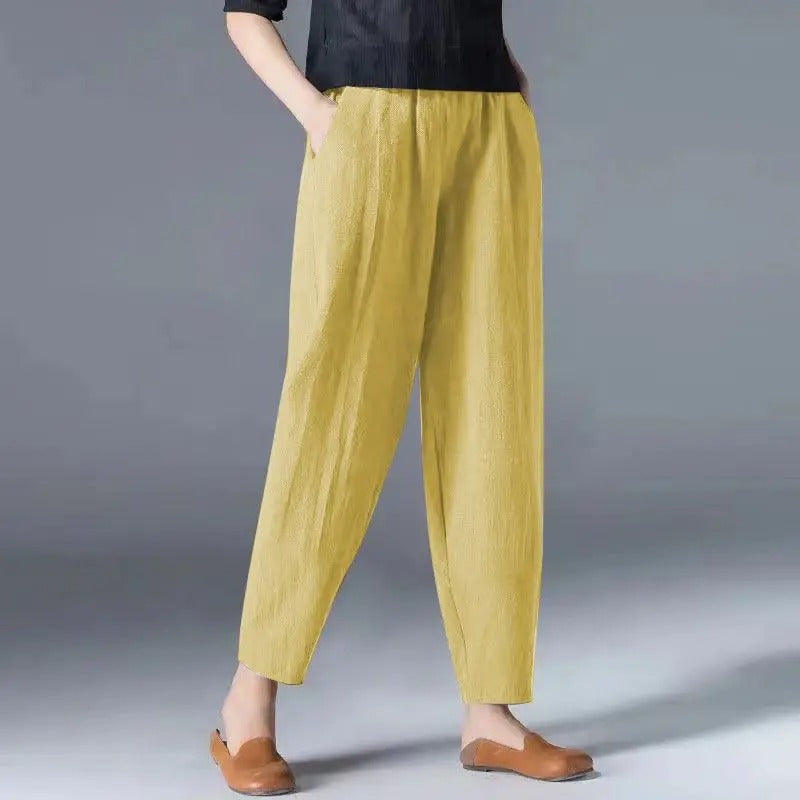 Marlele - Fashion women's cotton hemp bloomers pants