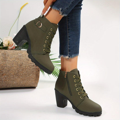 Malene Boots | Casual Boots with Zipper and Heels