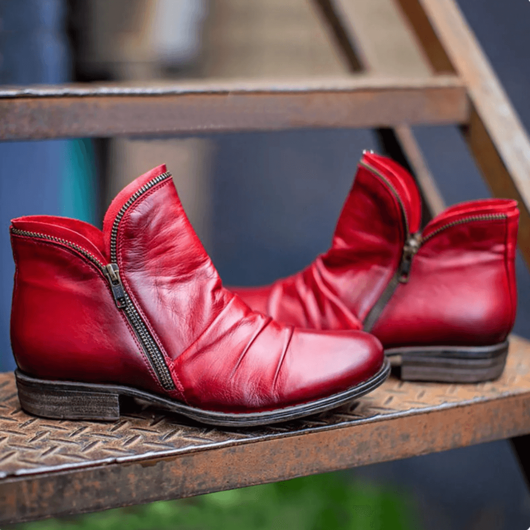 Martina Boots | Women's Ankle Boots with Zipper