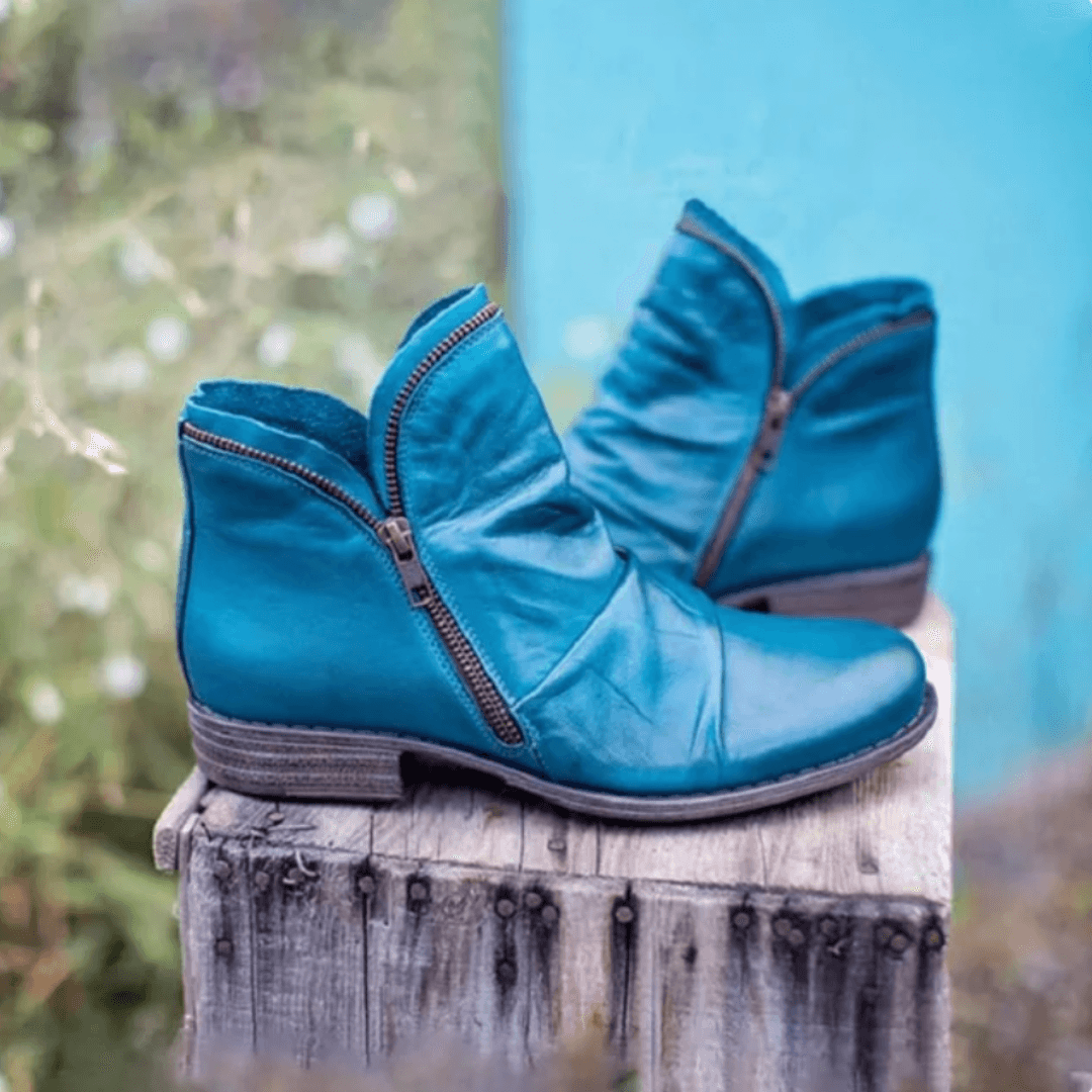 Martina Boots | Women's Ankle Boots with Zipper