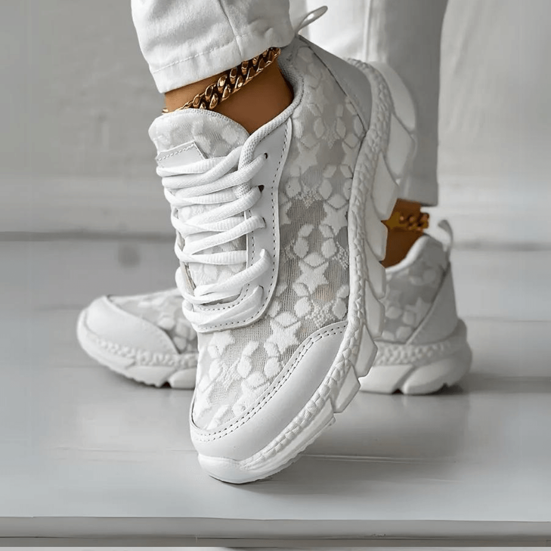 Meshyl Sneakers | Trendy Lace-Up Sneakers with Breathable Mesh