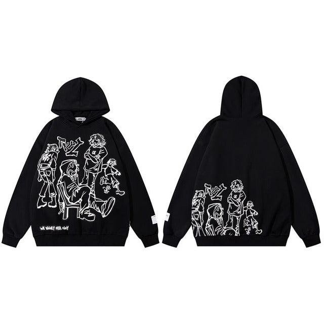 Nacera Sweatshirt | Loose-fitting hooded unisex sweatshirt with Streetwear graphic