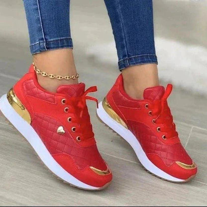 Nelle Sneakers | Stylish Women's Sneakers with Gold Accents