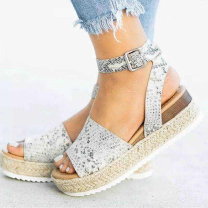 Niana Sandals | Wedge Heel Sandals with Stylish Strap and Buckle