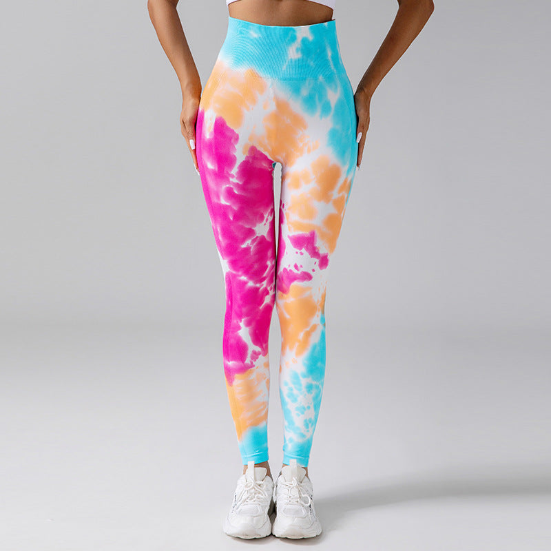 Jess-Mode - Comfortable Tie Dye Scrunch Breathable Leggings for Women