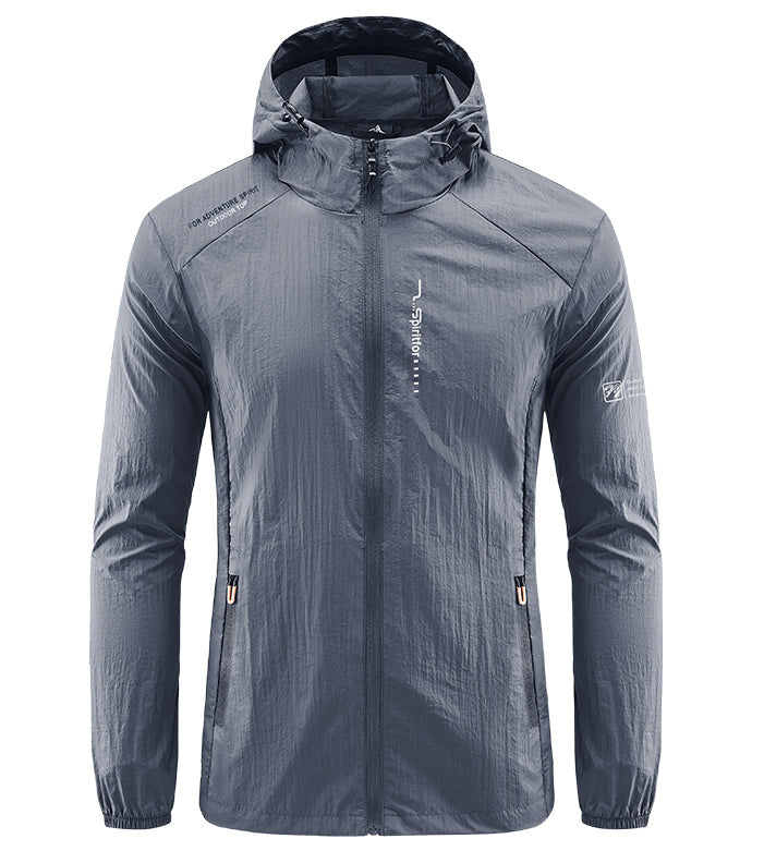 Casual lightweight softshell jacket with hood for men | Perfect for fall/winter