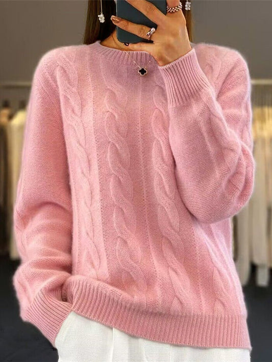 Zameera Sweater | Casual round neck cable knit sweater