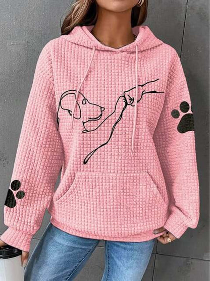 Giseza | Warm Dog Print Ladies Hoodie