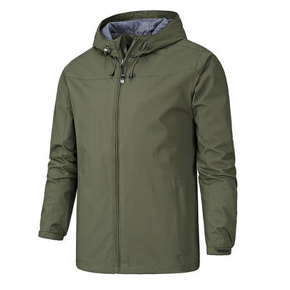 Casual lightweight softshell jacket with hood for men | Ideal for fall/winter