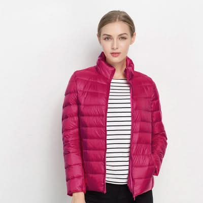 Vivid green puffer jacket for fall and winter for women