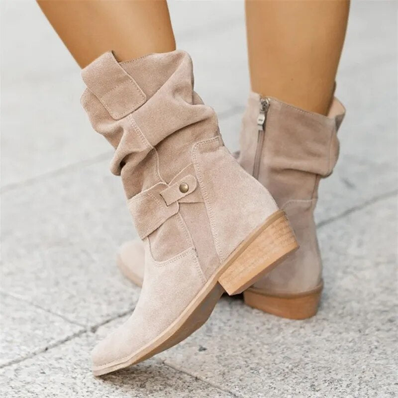 Nikki | Low suede boots