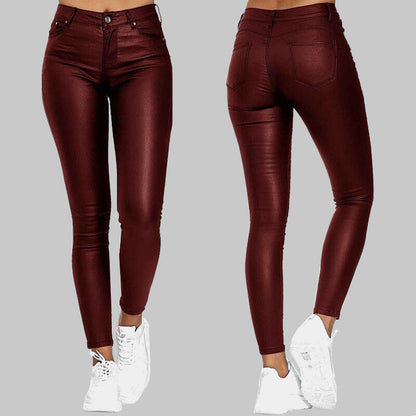 Isabelle - Slim-fit leather pants